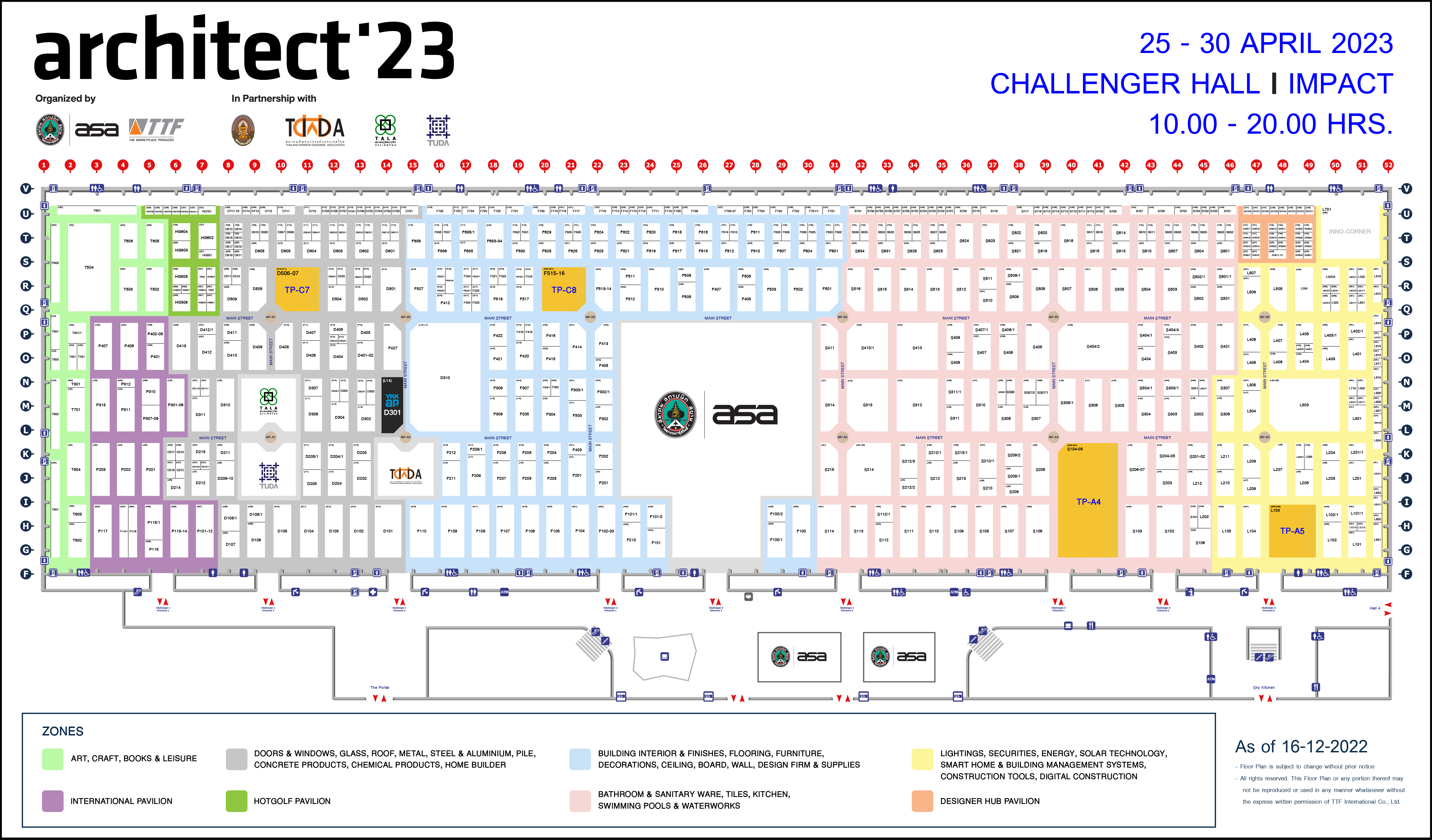 แผนผังภายในงานสถาปนิก'66
